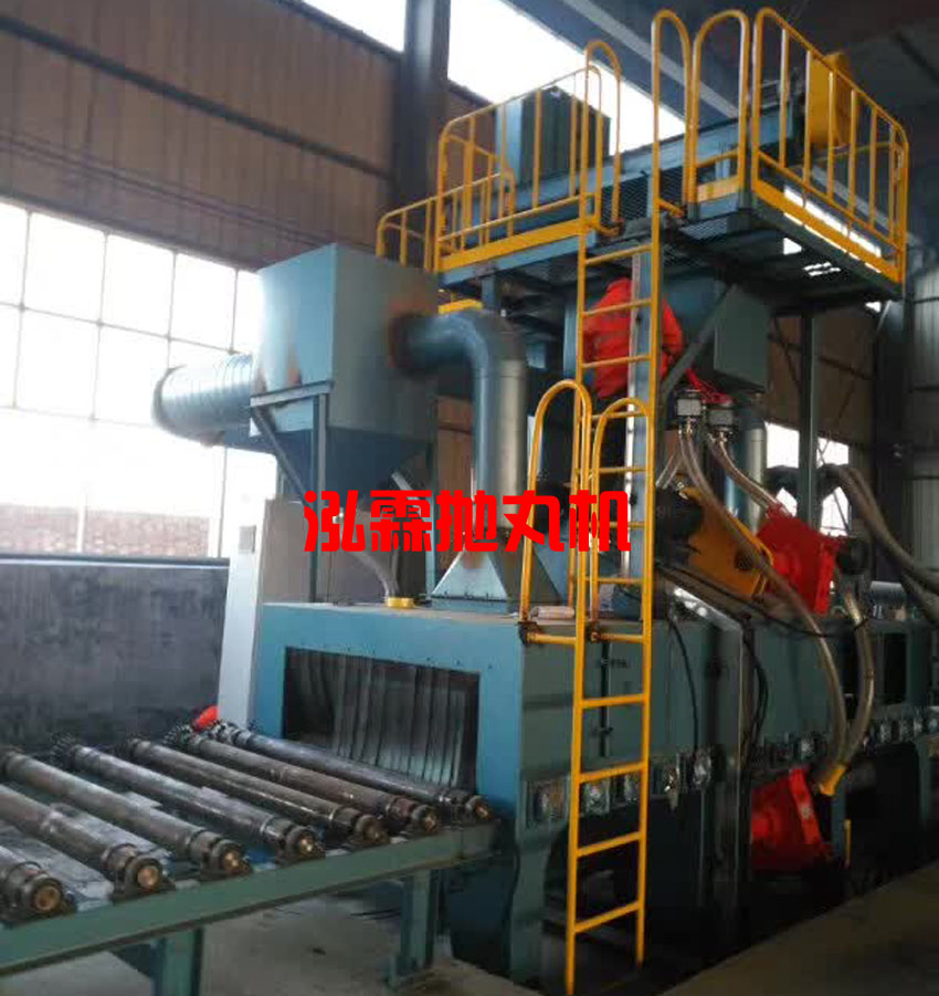 型材拋丸機(jī)使用現(xiàn)場圖