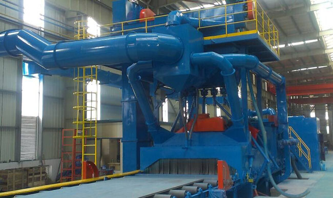 鋼材拋丸機(jī)使用現(xiàn)場圖 鋼材拋丸機(jī)使用現(xiàn)場圖