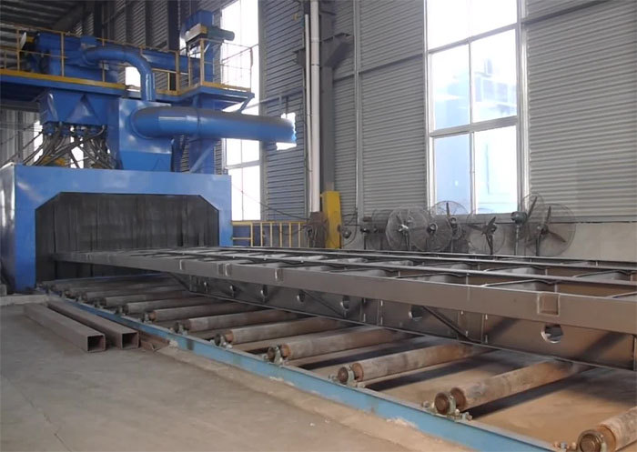 掛車底盤拋丸除銹機(jī) 掛車底盤拋丸除銹機(jī)