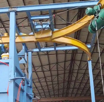 雙吊鉤式拋丸機(jī)好還是單吊鉤式拋丸機(jī)好？